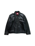 1995 Levis Lederjacke Red Lining Grau XL