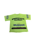 Vintage Brubaker Shirt 90s "Speedtools and machines" Gelb L