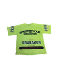 Vintage Brubaker Shirt 90s "Speedtools and machines" Gelb L