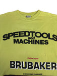 Vintage Brubaker Shirt 90s "Speedtools and machines" Gelb L