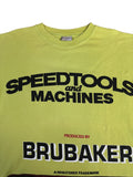 Vintage Brubaker Shirt 90s "Speedtools and machines" Gelb L