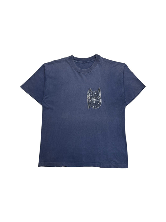 90s Overdose Shirt "Pump Junk" Faded Single Stitch Dunkelblau M-L