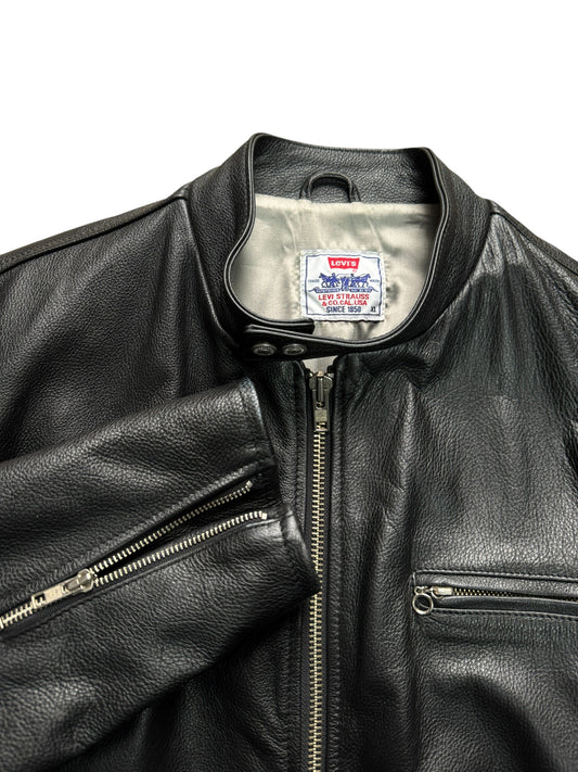 1997 Levis Lederjacke Schwarz XL