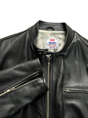 1997 Levis Lederjacke Schwarz XL