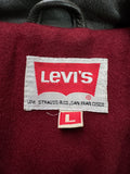 1996 Levis Lederjacke Red Lining Grau L