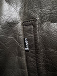 1996 Levis Lederjacke Red Lining Grau L