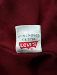 1996 Levis Lederjacke Red Lining Grau L
