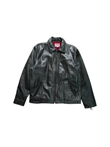 1996 Levis Lederjacke Red Lining Grau L