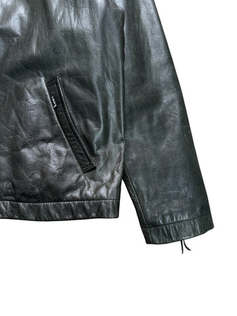 1996 Levis Lederjacke Red Lining Grau L