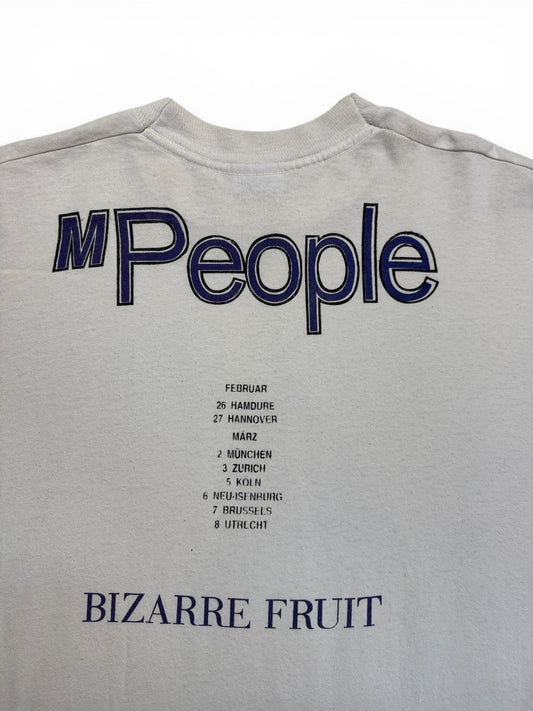 1995 Screen Stars Longsleeve M People Bizarre Fruit Tour Single Stitch Weiß XL
