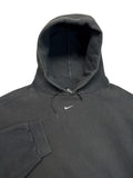 90s Nike Hoodie Center Swoosh Faded Made In USA Schwarz XL