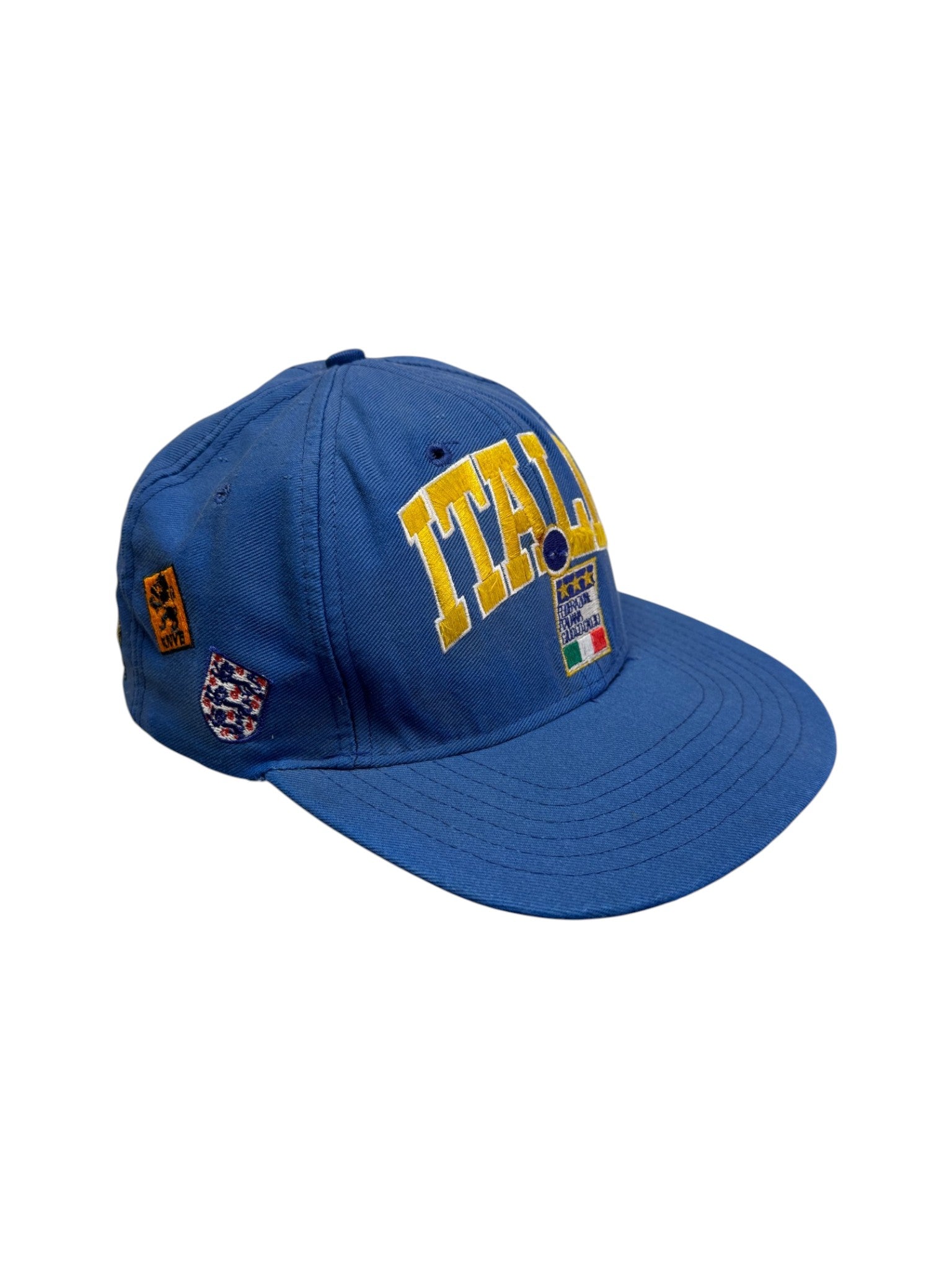 90s WM Cap Italien Mit Patches Blau - RareRags