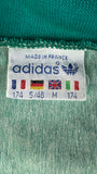 Vintage Adidas Sportjacke 80s Velours By Ventex Terinda Textile Fiber Made In France Grün Blau M