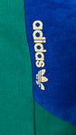 Vintage Adidas Sportjacke 80s Velours By Ventex Terinda Textile Fiber Made In France Grün Blau M