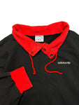 80s Adidas By Ventex Sweater Druckknöpfe & Kordelzug Made In France Schwarz Rot 8/54 L-XL