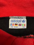 80s Adidas By Ventex Sweater Druckknöpfe & Kordelzug Made In France Schwarz Rot 8/54 L-XL