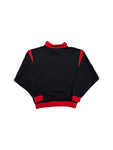 80s Adidas By Ventex Sweater Druckknöpfe & Kordelzug Made In France Schwarz Rot 8/54 L-XL