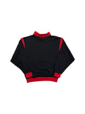 80s Adidas By Ventex Sweater Druckknöpfe & Kordelzug Made In France Schwarz Rot 8/54 L-XL