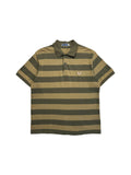 80s Fred Perry Sportswear Polo Shirt Gestreift Made In Macau Olivgrün Beige M