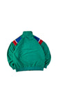 Vintage Adidas Sportjacke 80s Velours By Ventex Terinda Textile Fiber Made In France Grün Blau M