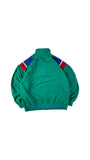Vintage Adidas Sportjacke 80s Velours By Ventex Terinda Textile Fiber Made In France Grün Blau M