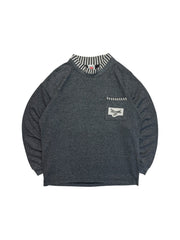 90s Nike Sweater Mit Stehkragen "Crosstraining" Made In Italy Dunkelgrau M