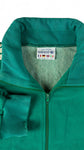 Vintage Adidas Sportjacke 80s Velours By Ventex Terinda Textile Fiber Made In France Grün Blau M