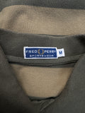 80s Fred Perry Sportswear Polo Shirt Gestreift Made In Macau Olivgrün Beige M