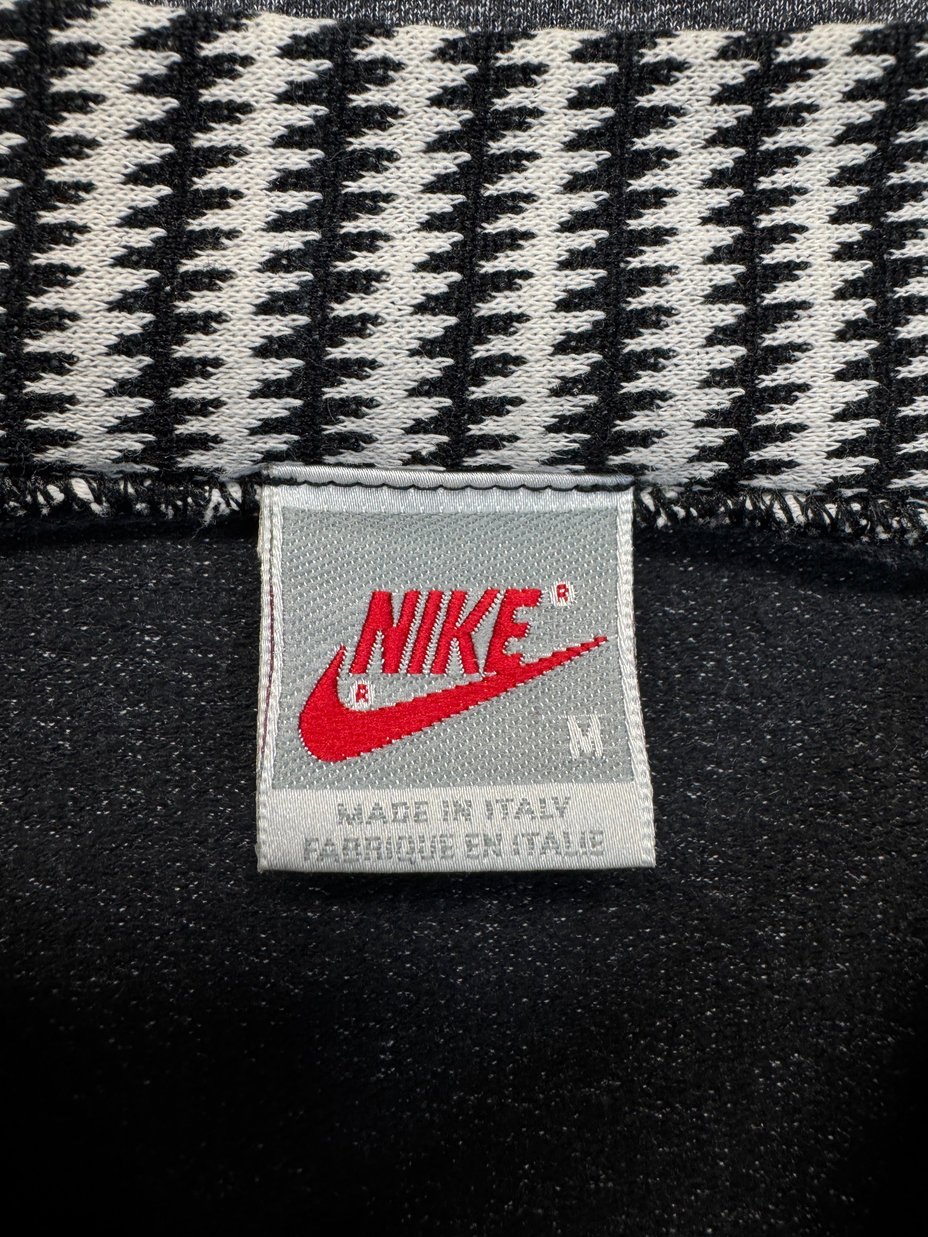 90s Nike Sweater Mit Stehkragen "Crosstraining" Made In Italy Dunkelgrau M
