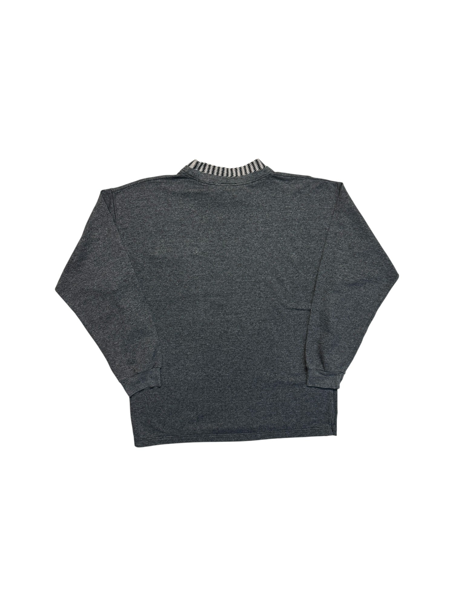 90s Nike Sweater Mit Stehkragen "Crosstraining" Made In Italy Dunkelgrau M