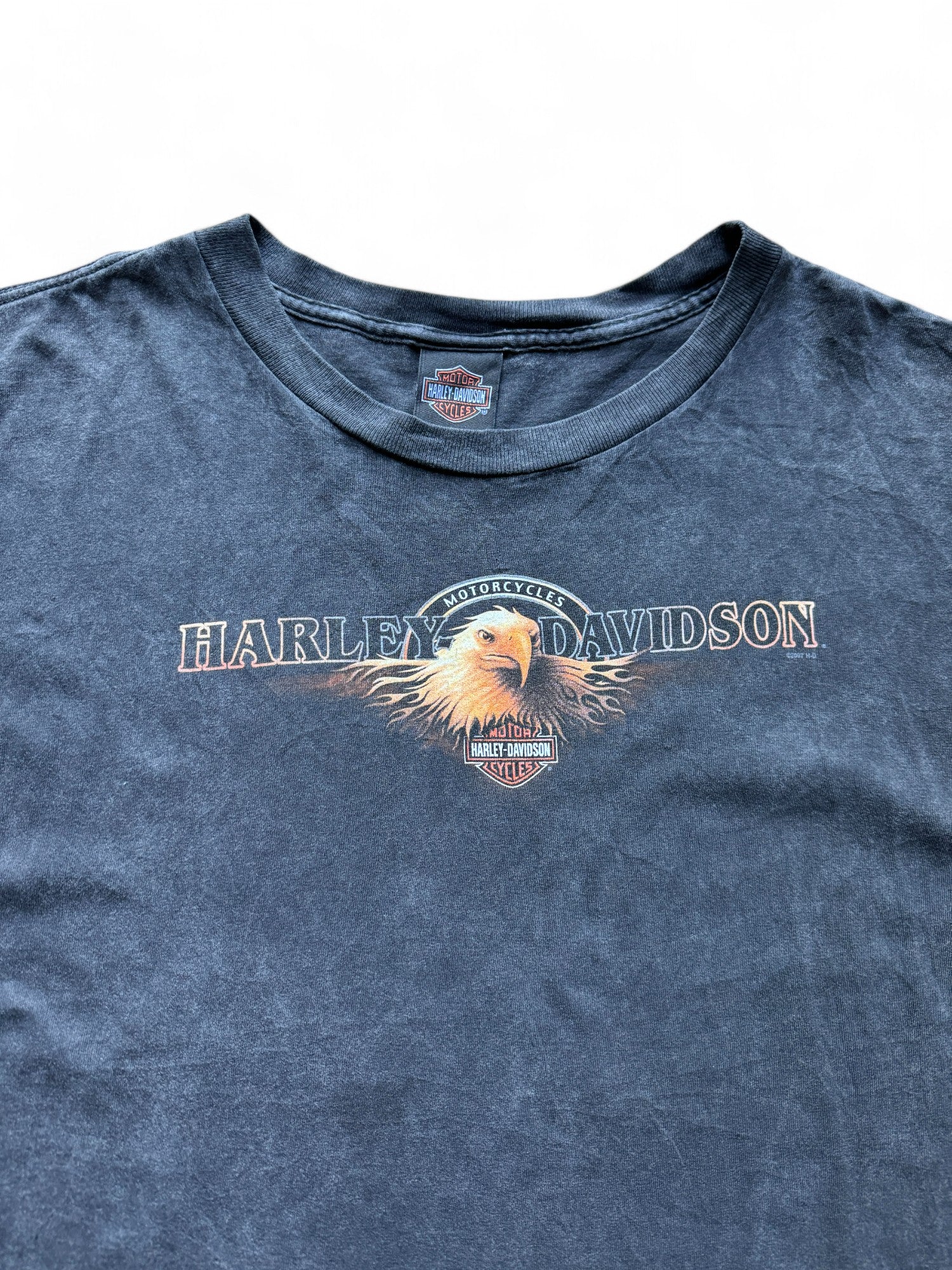 Harley Davidson Shirt 2007 "ABC Pontiac Waterford, Michigan Celebrating 25 Years" Made In USA Grau L - RareRags