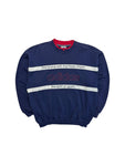 90s Adidas Sweater Doppelter Kragen Made In Singapore Blau D6 M