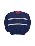 90s Adidas Sweater Doppelter Kragen Made In Singapore Blau D6 M
