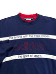 90s Adidas Sweater Doppelter Kragen Made In Singapore Blau D6 M
