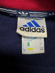 90s Adidas Sweater Doppelter Kragen Made In Singapore Blau D6 M