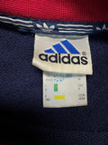 90s Adidas Sweater Doppelter Kragen Made In Singapore Blau D6 M