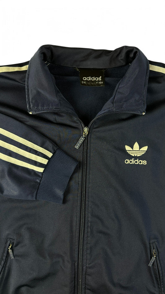 Vintage Adidas Sportjacke 90s Firebird Dunkelblau/Navy D4 S