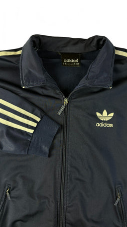Vintage Adidas Sportjacke 90s Firebird Dunkelblau/Navy D4 S