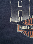 Hanes Shirt 2012 Harley Davidson "Fat&Happy- Siebla Malaga Spain" Schwarz XXL