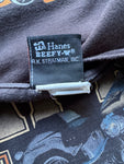 Hanes Shirt 2012 Harley Davidson "Fat&Happy- Siebla Malaga Spain" Schwarz XXL