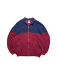 90s Adidas Full Zip Sweater Bordeaux Dunkelblau D9 XL-XXL