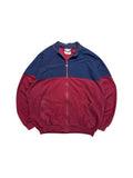 90s Adidas Full Zip Sweater Bordeaux Dunkelblau D9 XL-XXL