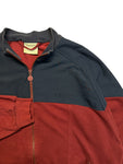 90s Adidas Full Zip Sweater Bordeaux Dunkelblau D9 XL-XXL
