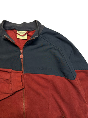 90s Adidas Full Zip Sweater Bordeaux Dunkelblau D9 XL-XXL