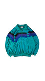 Vintage Adidas Sportjacke 90s Nylon Tactel Textile Fiber Grün/Türkis D6 M-L