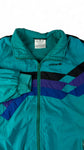 Vintage Adidas Sportjacke 90s Nylon Tactel Textile Fiber Grün/Türkis D6 M-L