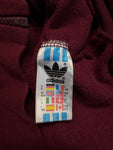 90s Adidas Full Zip Sweater Bordeaux Dunkelblau D9 XL-XXL