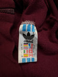 90s Adidas Full Zip Sweater Bordeaux Dunkelblau D9 XL-XXL