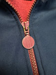 90s Adidas Full Zip Sweater Bordeaux Dunkelblau D9 XL-XXL