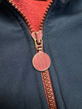 90s Adidas Full Zip Sweater Bordeaux Dunkelblau D9 XL-XXL